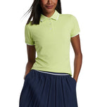 Peter Millar Frauen Whitworth Sport Mesh Golf Polo -Hemd - Spritzer/ Weiß