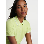 Peter Millar Frauen Whitworth Sport Mesh Golf Polo -Hemd - Spritzer/ Weiß