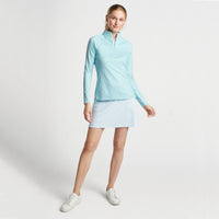Peter Millar Frauen Geo Raglan-Sleeve Perth Golf Mid-Layer-Blaue Fichte