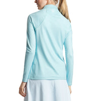 Peter Millar Frauen Geo Raglan-Sleeve Perth Golf Mid-Layer-Blaue Fichte