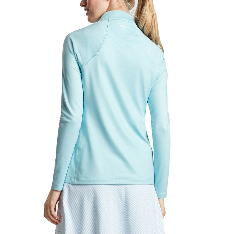 Peter Millar Frauen Geo Raglan-Sleeve Perth Golf Mid-Layer-Blaue Fichte