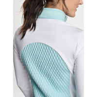 Peter Millar Damen merge Hybrid -Golfjacke - Blaue Fichte/ Weiß