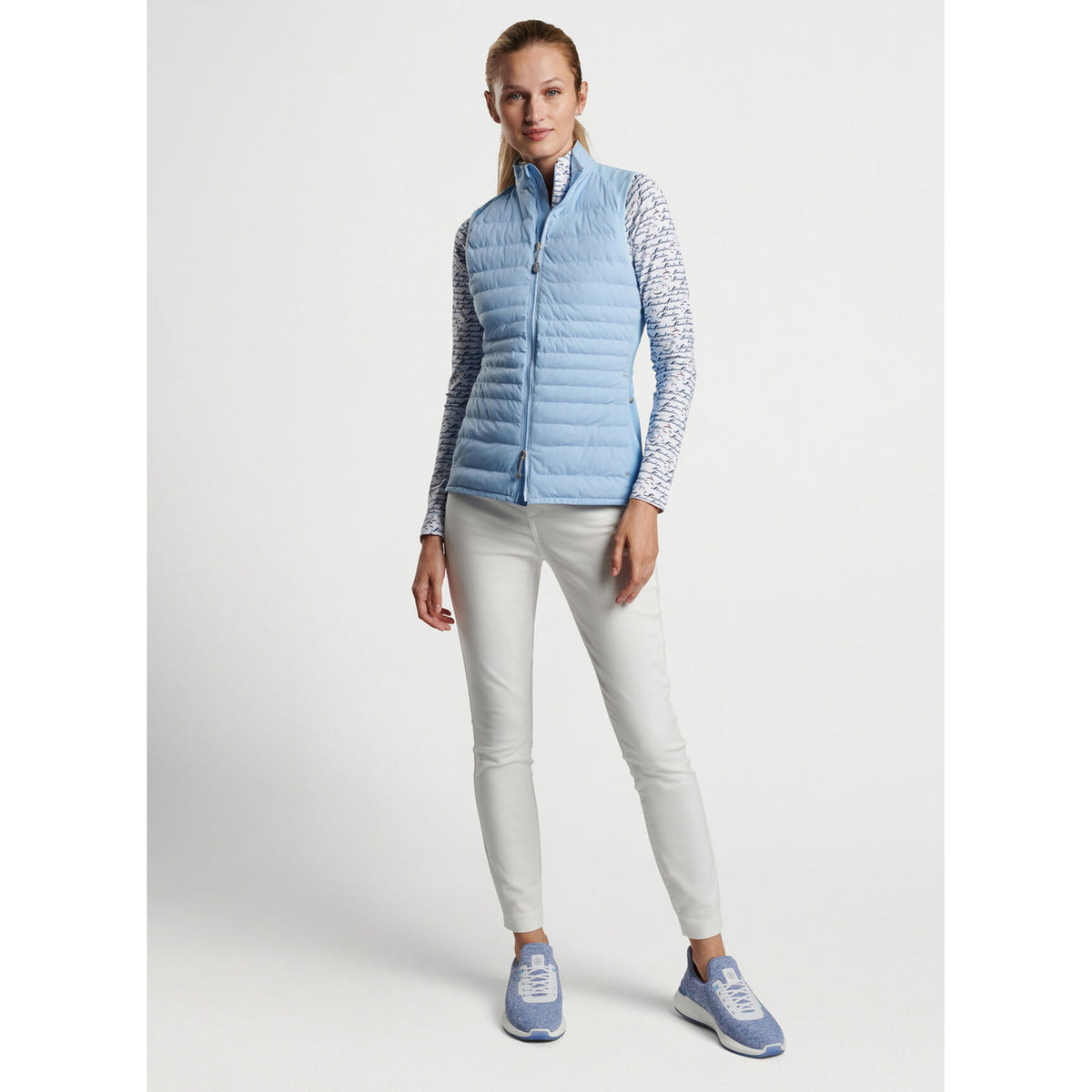 Peter Millar Frauen Sicherung Hybrid Golfweste - Cottage Blau