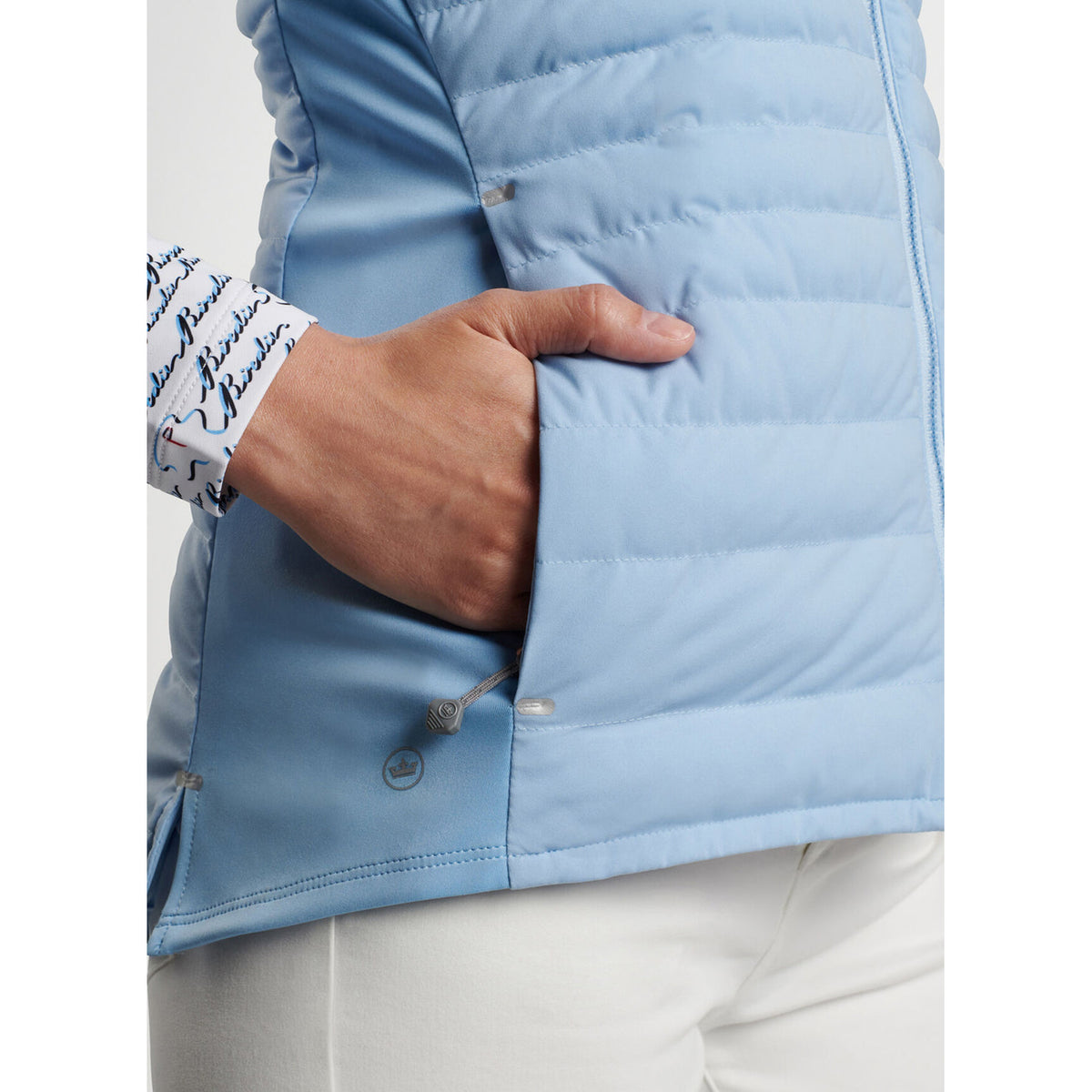 Peter Millar Frauen Sicherung Hybrid Golfweste - Cottage Blau