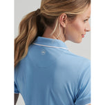 Peter Millar Frauen Whitworth Sport Mesh Golf Shirt - Cottage Blue/White