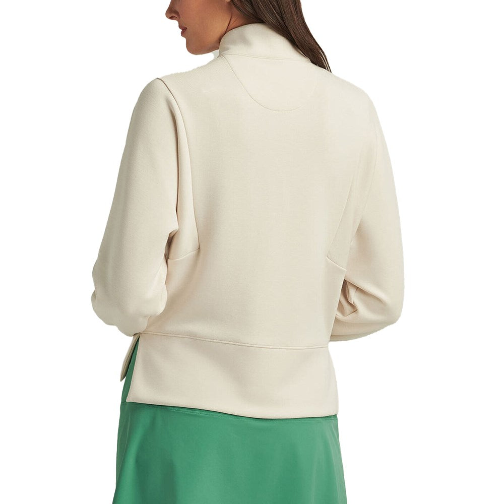 Pter Millar Damen Flora Strick Melange Halbzip Golfpullover - Stein