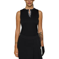 J. Lindeberg Women's Leya ärmelloses Golfhemd - schwarz