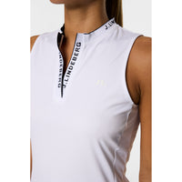 J.Lindeberg Women's Leya ärmelloses Golfhemd - Weiß