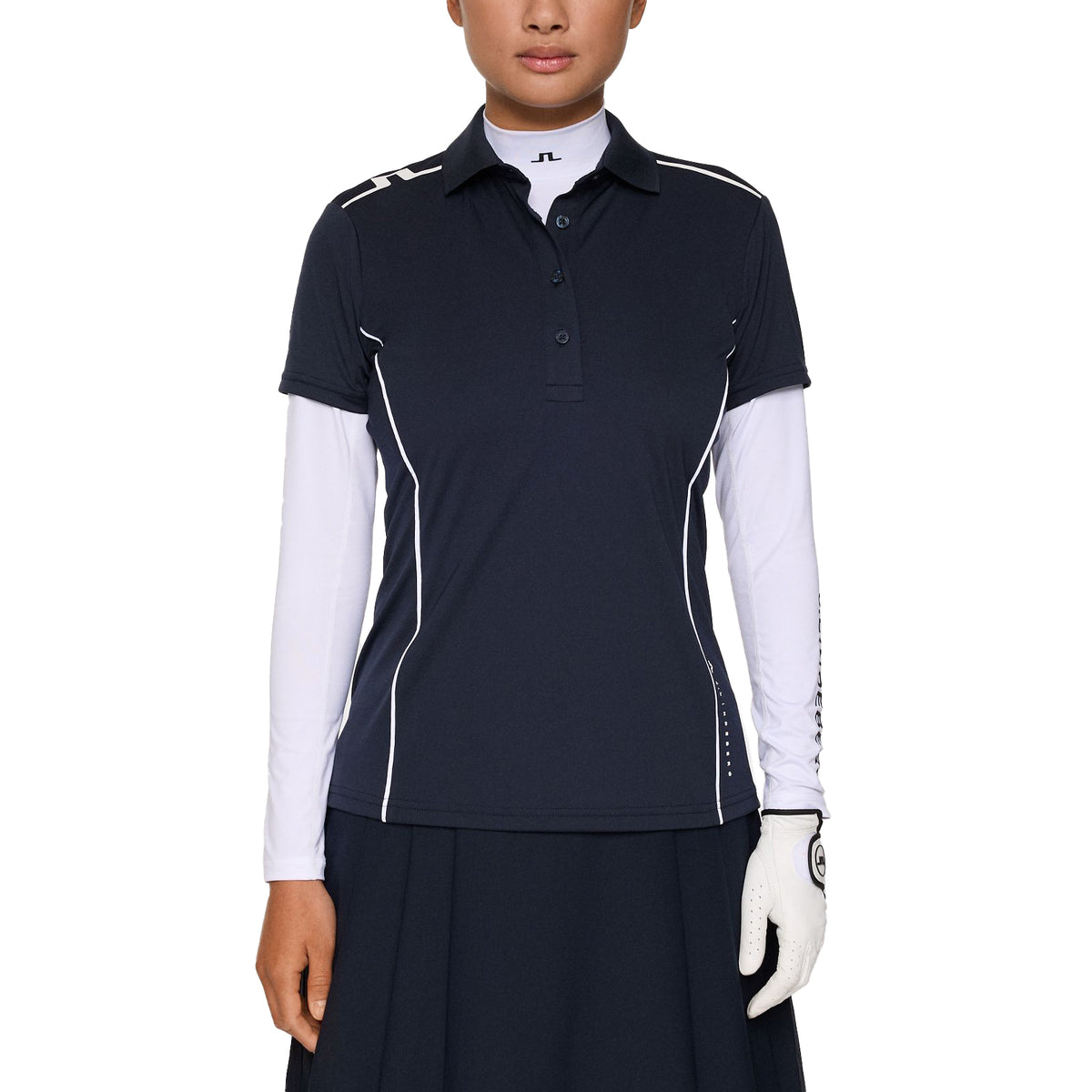 J.Lindeberg Women's Leyla Golf Polo Shirt - JL Navy