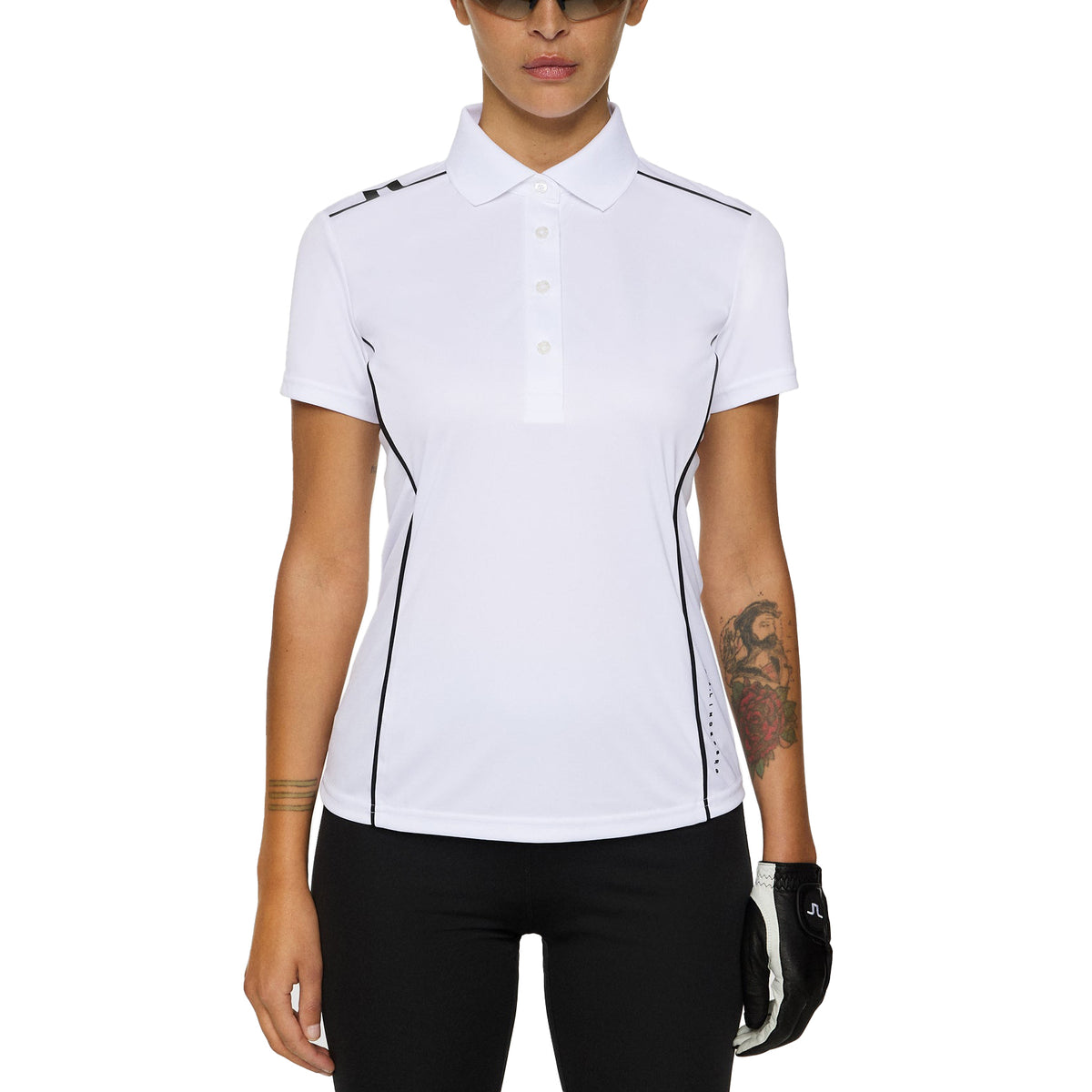 J. Lindeberg Women's Leyla Golf Polo Shirt - Weiß