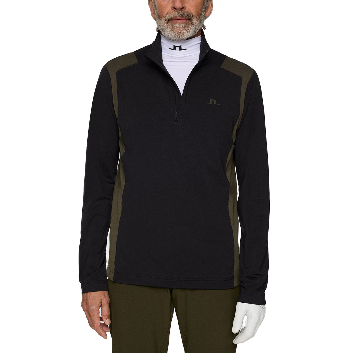 J.Lindeberg Lukas Viertel Zip Golf mittelschicht - Schwarz