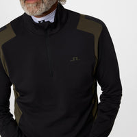 J.Lindeberg Lukas Viertel Zip Golf mittelschicht - Schwarz