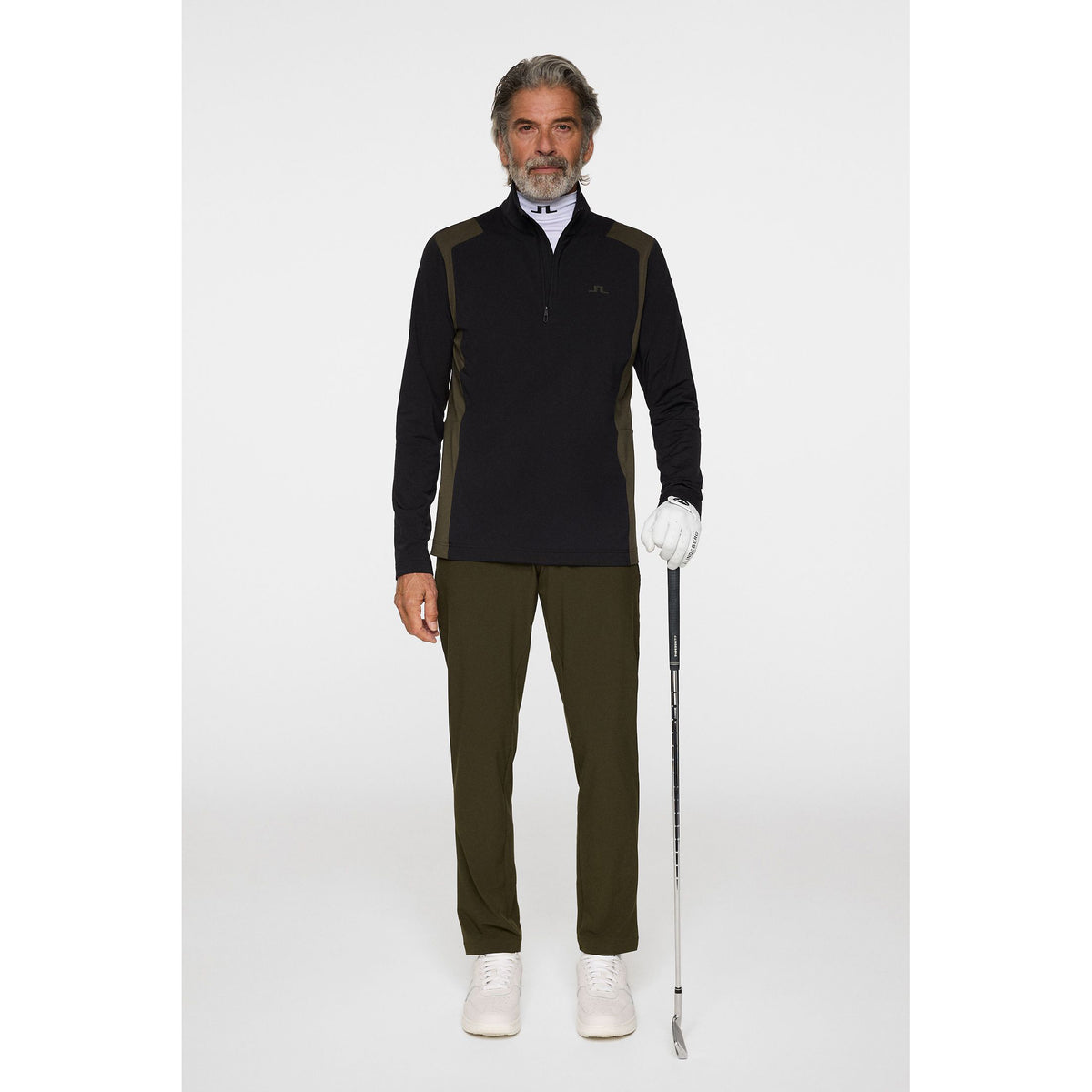 J.Lindeberg Lukas Viertel Zip Golf mittelschicht - Schwarz