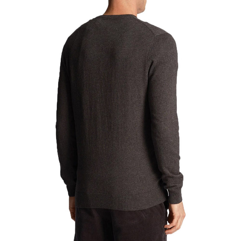 Lyle & Scott Cotton Merino Crew Neck Pullover - Holzkohlemarmed