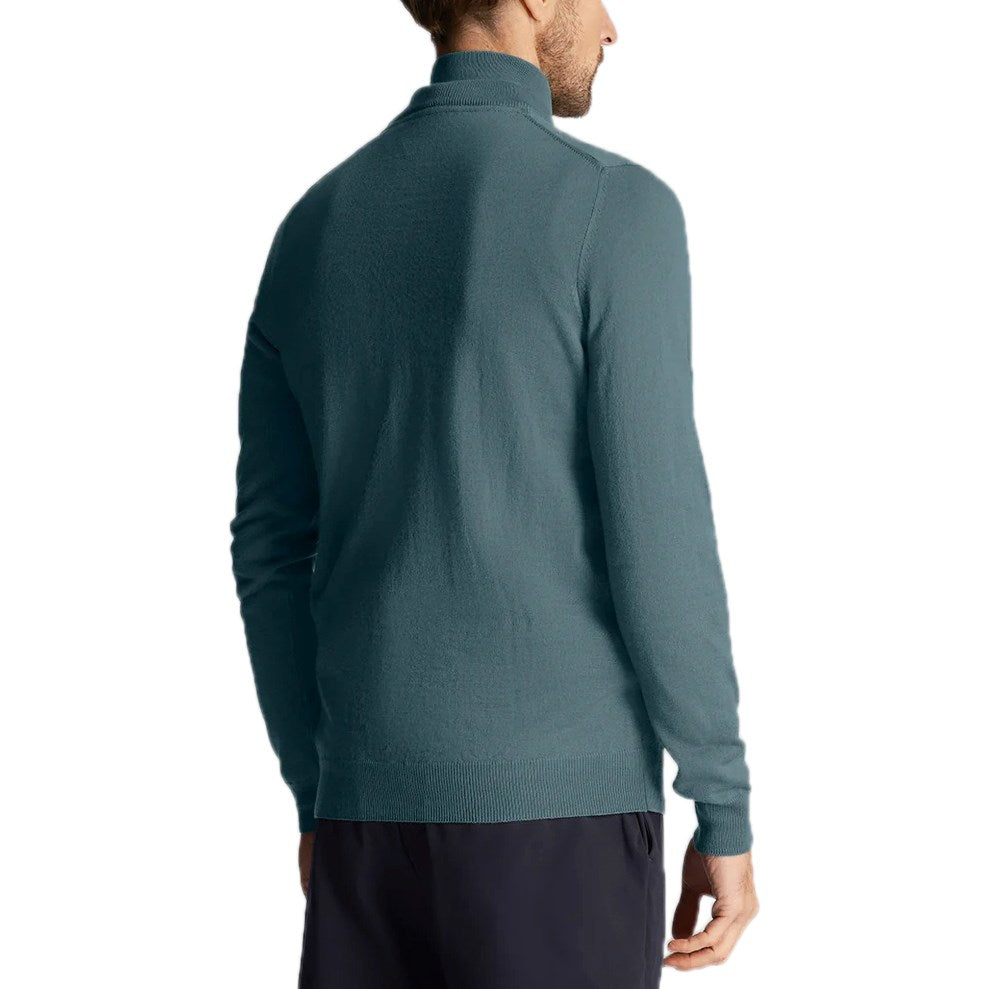 Lyle & Scott Golf Core 1/4 Zip Merino Mix - Eisenblau