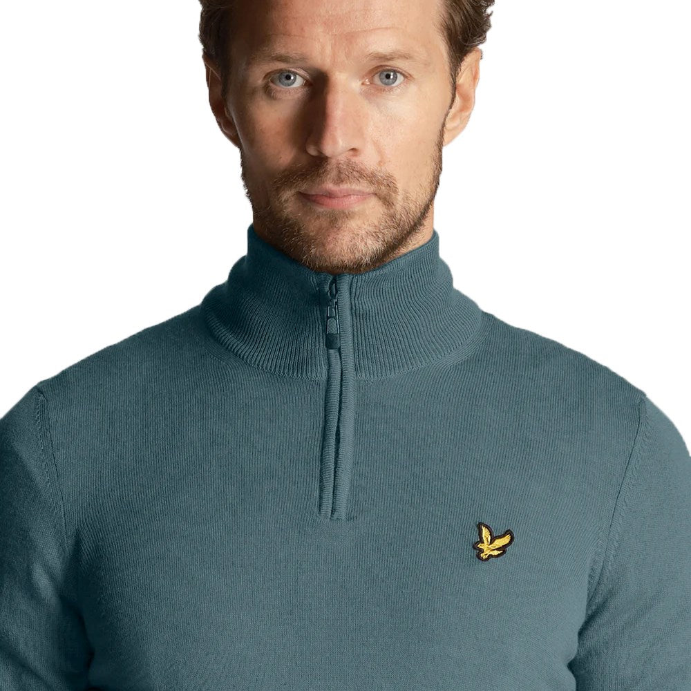 Lyle & Scott Golf Core 1/4 Zip Merino Mix - Eisenblau