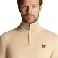 Lyle & Scott Golf Core 1/4 Zip Merino Mix - Sanddune