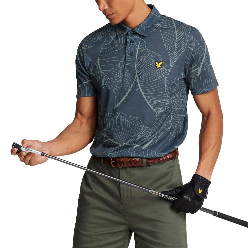 Lyle & Scott Blumenpolo Golfhemd - Dark Navy