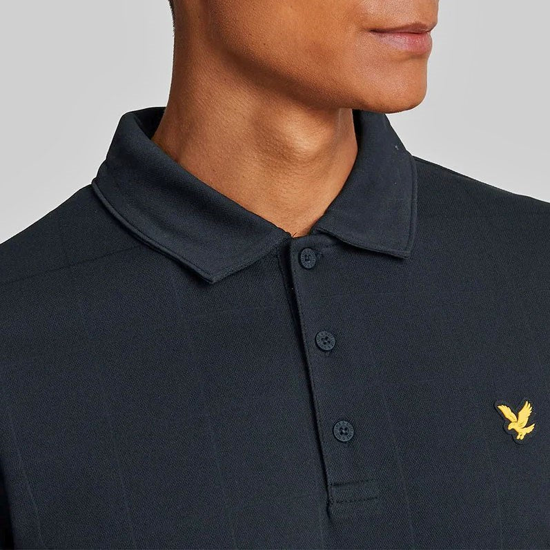 Lyle & Scott Golf Grid Polo Golf Shirt - Dark Navy
