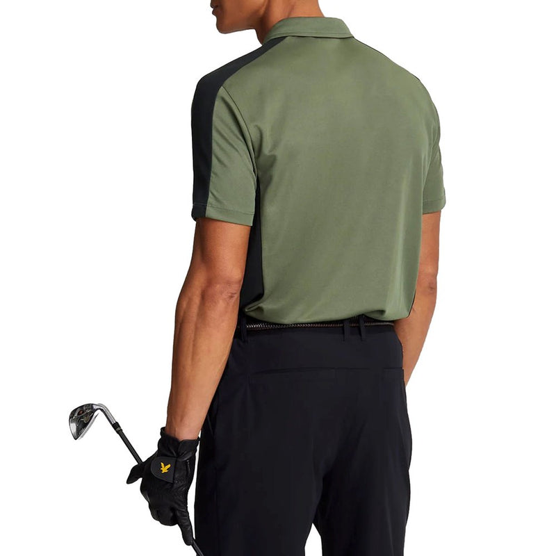 Lyle & Scott Golf gestreiftes Polo -Hemd - Cactus Green