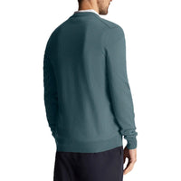 Lyle & Scott Golf Merino Mischung V Hals Pullover - Eisenblau