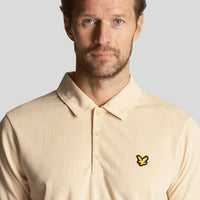 Lyle & Scott Monogramm Jacquard Golf Polo -Hemd - Sanddune