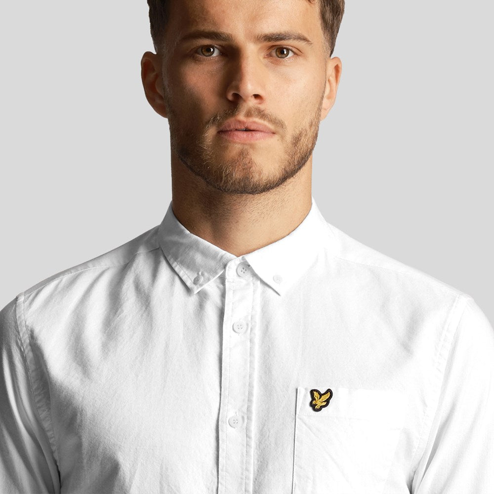 Lyle & Scott regelmäßig Fit Leichtes Oxford -Hemd - Weiß