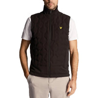 Lyle & Scott geschweißt Scheck Fleece Golf Gilet - Jet Black