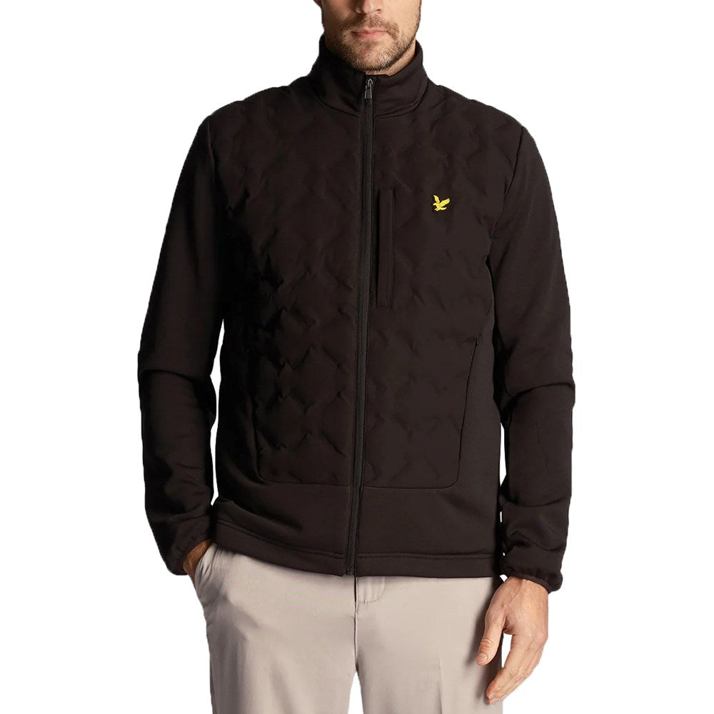 Lyle & Scott geschweißt Scheck Fleece Golfjacke - Jet Black