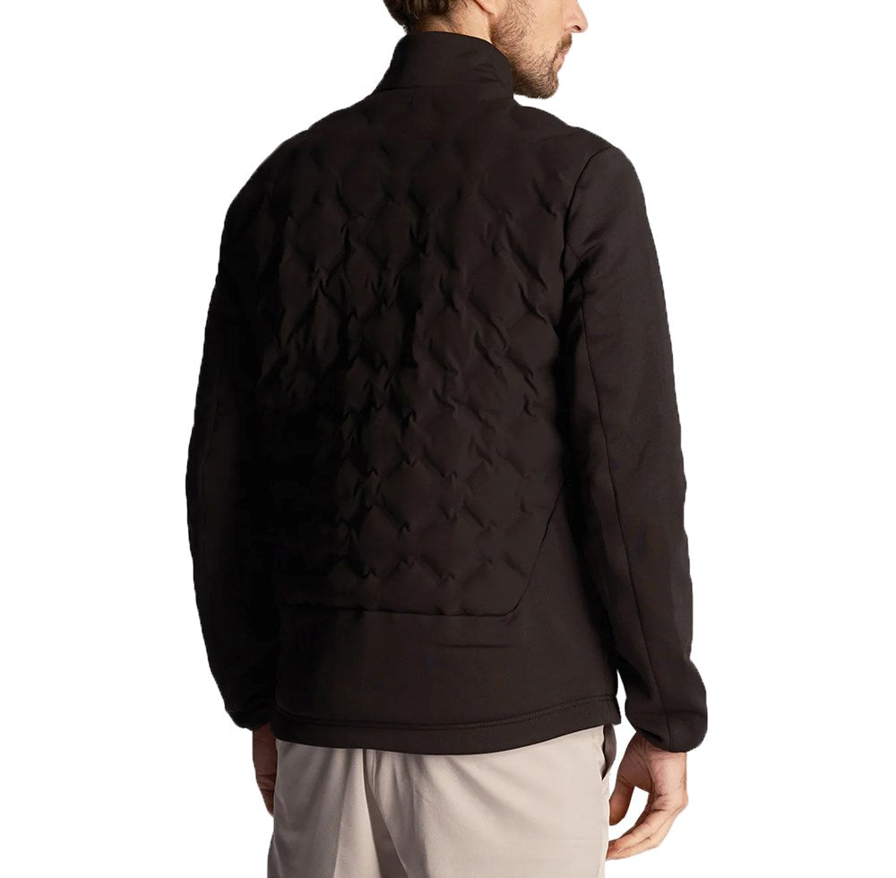 Lyle & Scott geschweißt Scheck Fleece Golfjacke - Jet Black