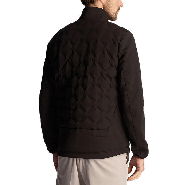 Lyle & Scott geschweißt Scheck Fleece Golfjacke - Jet Black