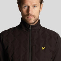 Lyle & Scott geschweißt Scheck Fleece Golfjacke - Jet Black