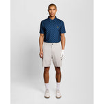Lyle & Scott Contrast Argyle Print Golf Polo Shirt - Navy Peony