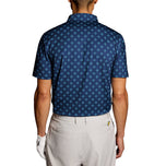 Lyle & Scott Contrast Argyle Print Golf Polo Shirt - Navy Peony
