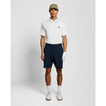 Lyle & Scott -Kontrastkaller Golf Polo -Hemd - Weiß