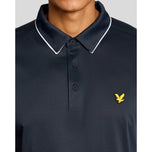 Lyle & Scott -Kontrastpolar Golf Polo -Hemd - Dark Navy