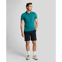 Lyle & Scott -Kontrastklick -Golfpolo -Hemd - Albatross/Jet Black