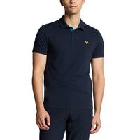 Lyle & Scott -Kontrastklappen -Golfpolo -Hemd - Dark Navy/Albatross