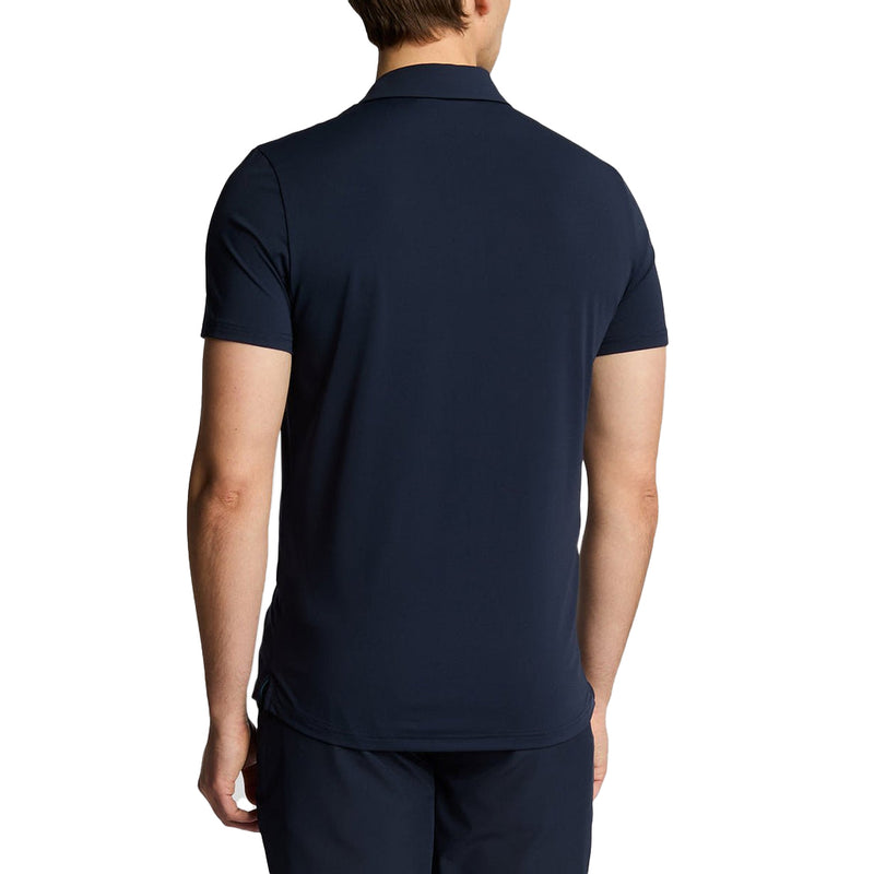 Lyle & Scott -Kontrastklappen -Golfpolo -Hemd - Dark Navy/Albatross