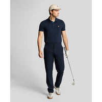 Lyle & Scott -Kontrastklappen -Golfpolo -Hemd - Dark Navy/Albatross