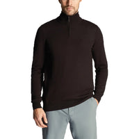 Lyle & Scott Merino 1/4 Zip Pullover - Jet Black