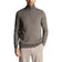Lyle & Scott bestickter Strickpullover aus Merinomischung mit 1/4-Reißverschluss – Mittelgrau meliert