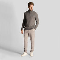 Lyle & Scott Core 1/4 Zip Merino Mix - Mid Grey Margel