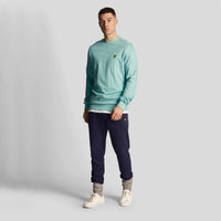 Lyle & Scott Fly Fleece Crew Neck - türkisfarbene Teal