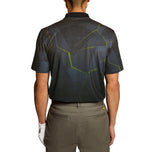 Lyle & Scott Geometrisches Print Golf Polo -Shirt - Mitternachtskohle
