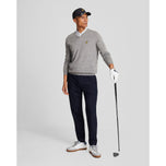 Lyle & Scott Merino Blend V -Ausschnitt Strick - mittelgrauer Mergel