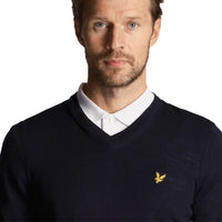 Lyle & Scott Golf Merino Mischung gegen Nackenpullover - Dark Navy
