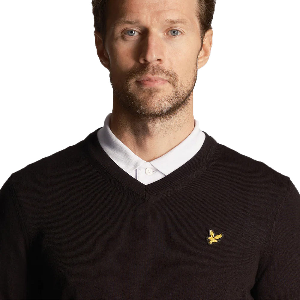 Lyle & Scott Golf Merino Mischung gegen Nackenpullover - Jet Black