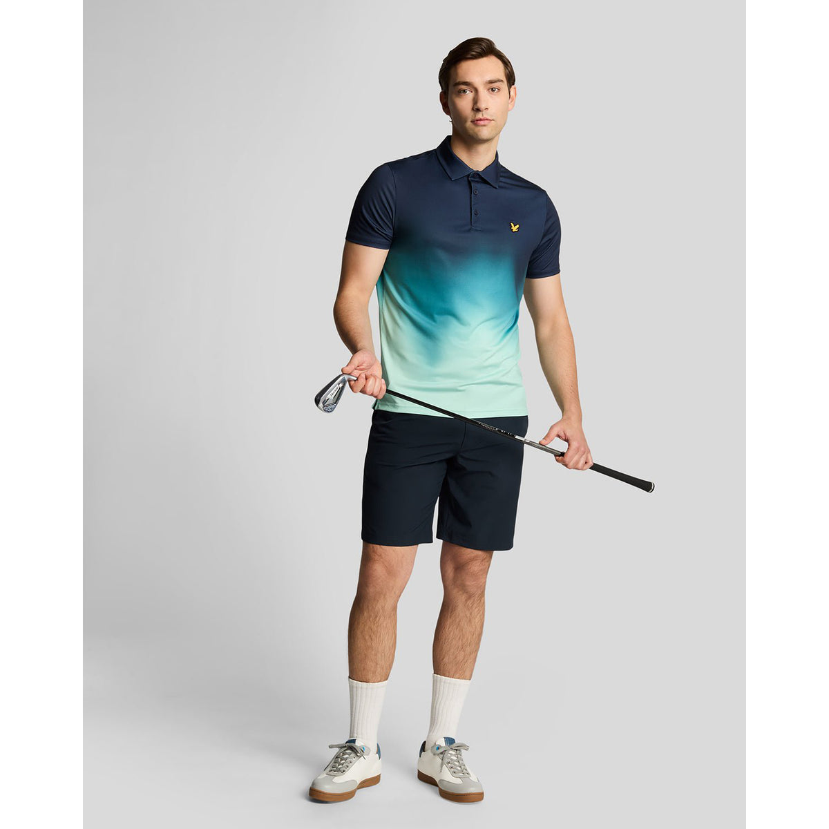 Lyle & Scott Gradient Golf Polo Shirt - Dark Navy