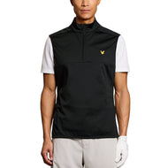 Lyle & Scott Half Zip Windjammer Golf Gilet - Jet Black